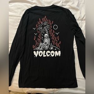 Black long sleeve graphic Volcom tee shirt